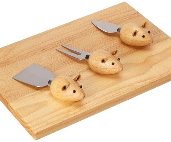 Kikkerland Mouse Cheese Knives Set of 3