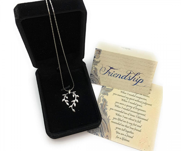 Vine Leaf Necklace Friendship Gift Set 