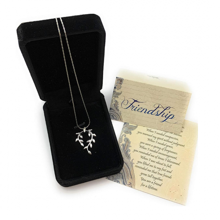 Vine Leaf Necklace Friendship Gift Set 