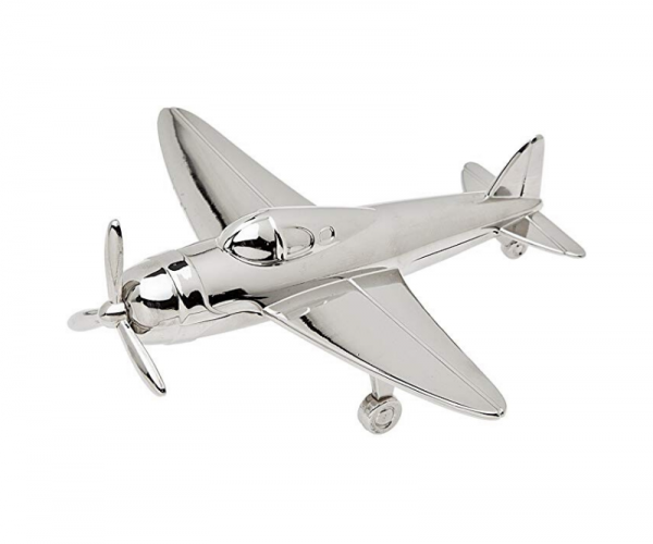 Paper Weight Silver Airplane