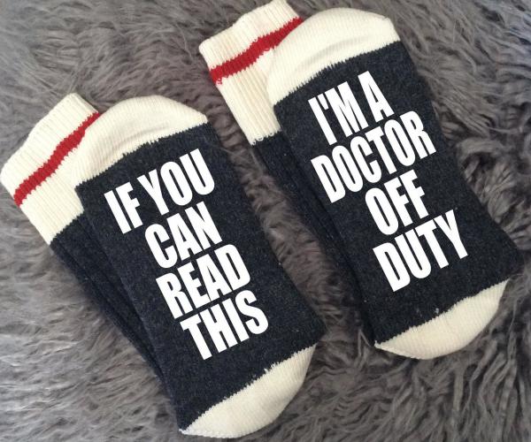 Off-Duty Doctor Socks 