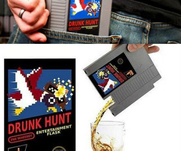 Nintendo Game Cartridge Flask