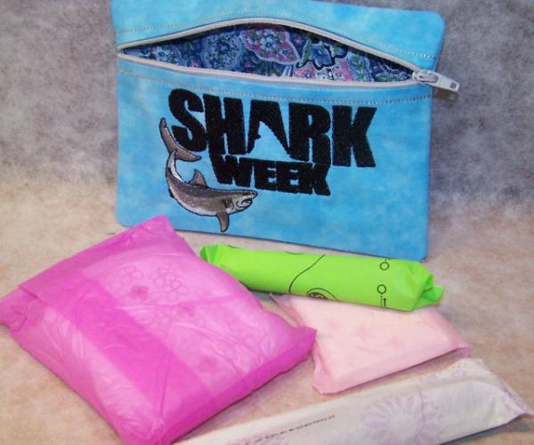 Shark Week Period Pouch